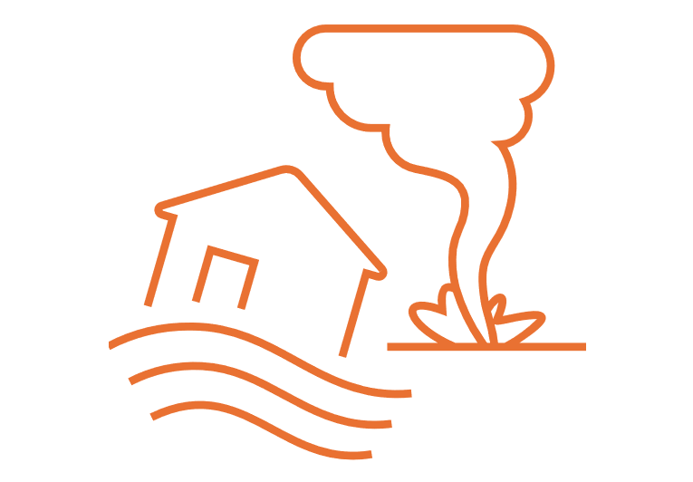 Natural disaster icon.