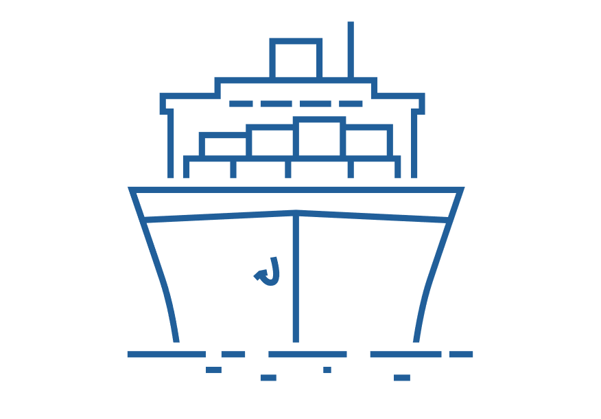 Cargo ship icon.