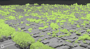 Image of LiDAR automated analysis of trees using 3d GIS.